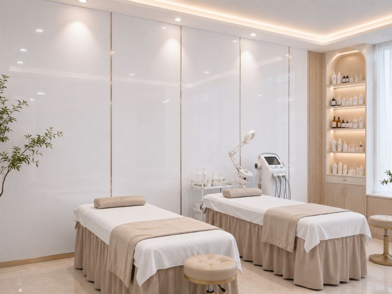 Tấm ốp PVC vân đá KT-06 tại spa