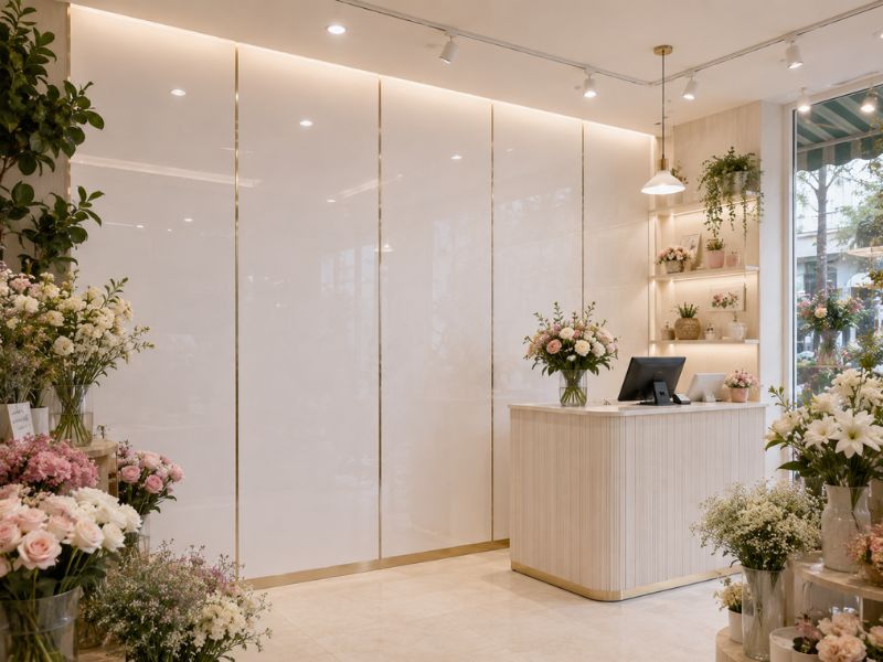 Tấm ốp PVC vân đá KT-06 tại shop hoa