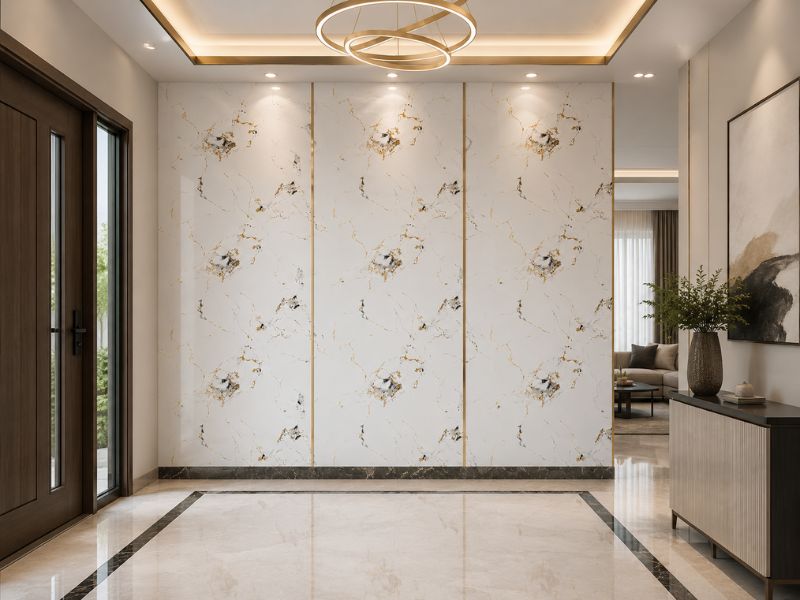 Tấm ốp PVC vân đá KT-10KT tại sảnh