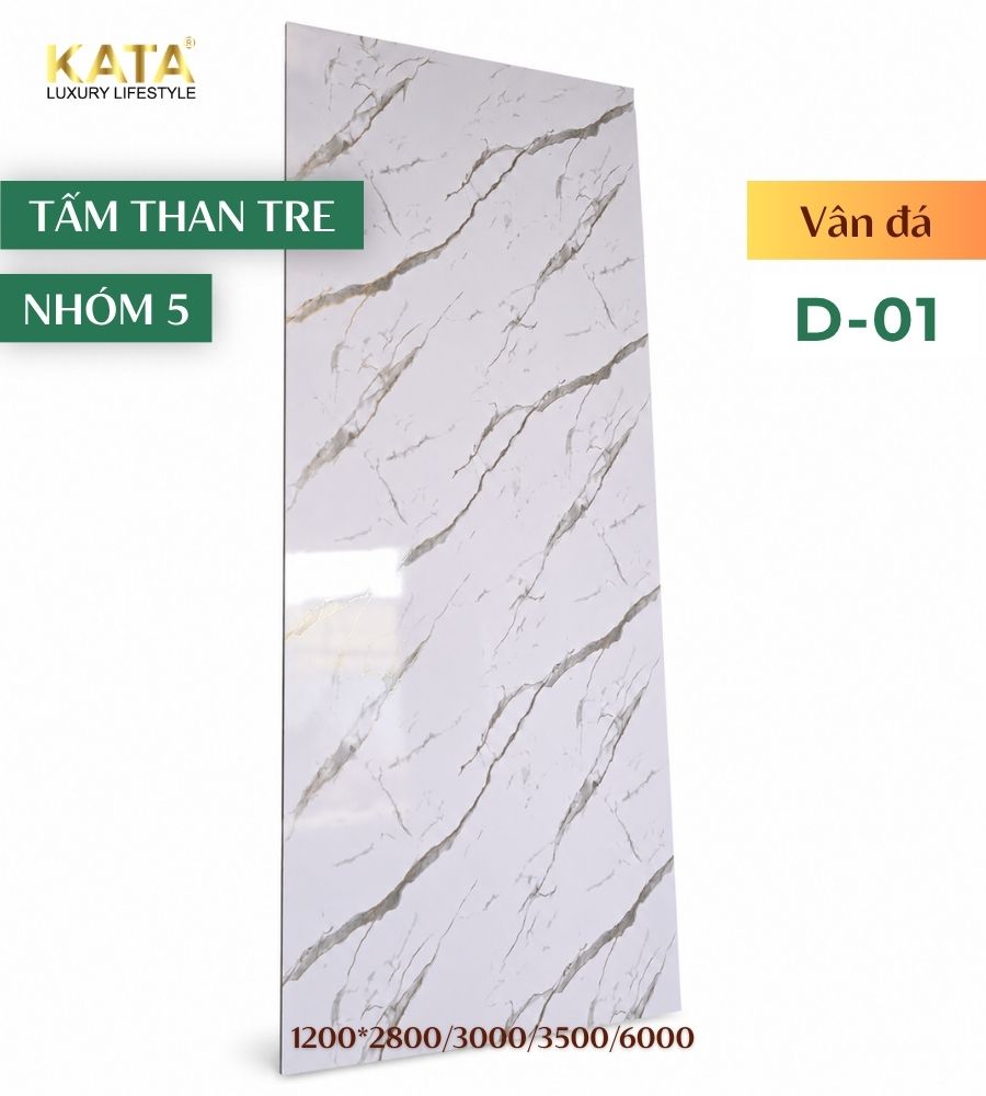 Tấm ốp than tre vân đá D-01