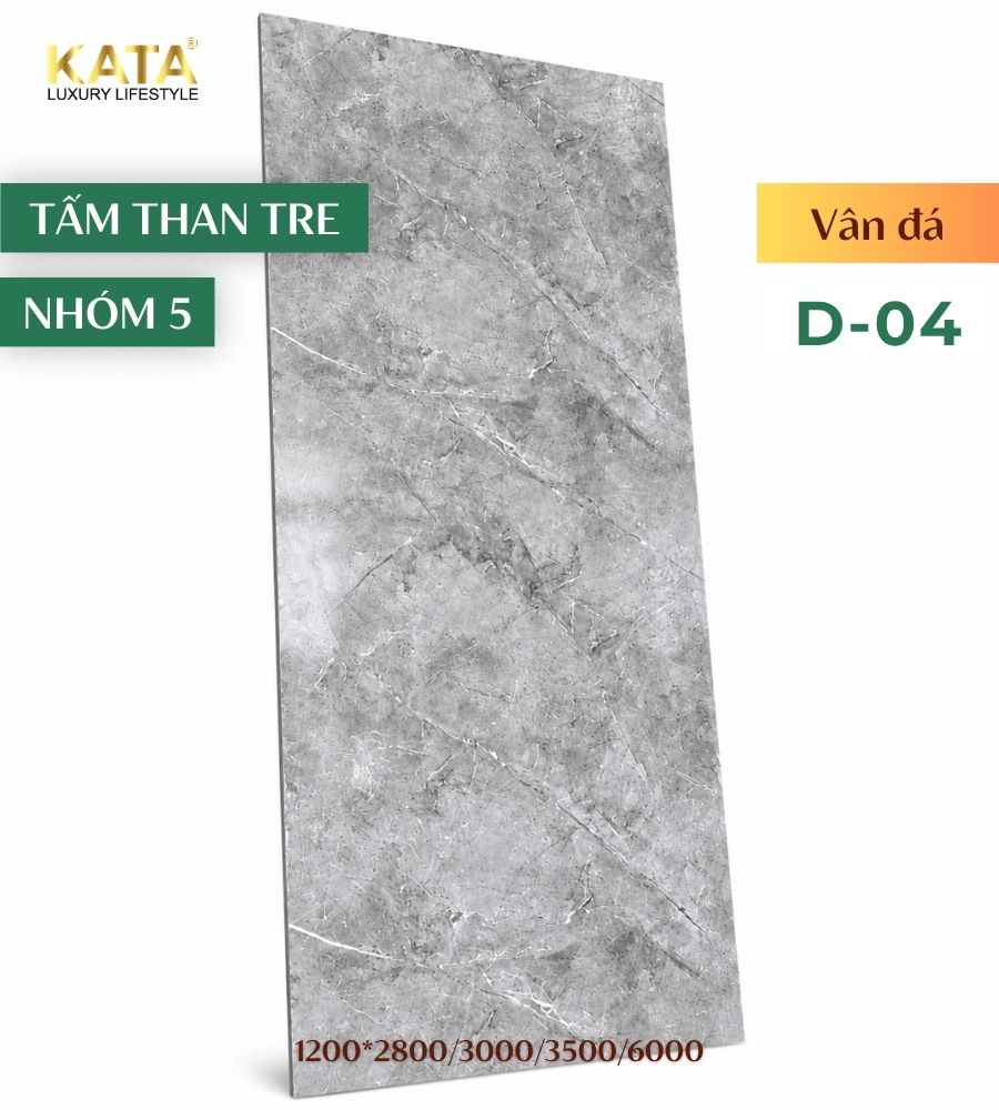 Tấm ốp than tre vân đá D-04