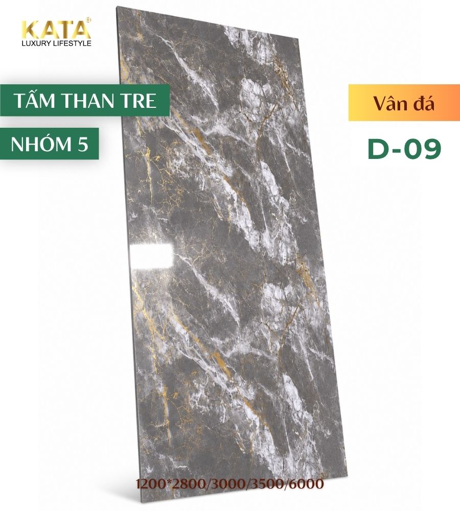 Tấm ốp than tre vân đá D-09