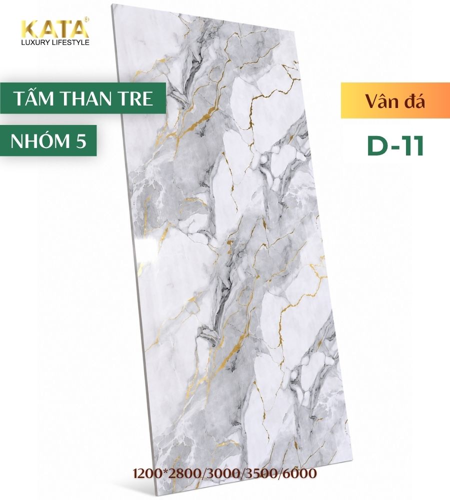 Tấm ốp than tre vân đá D-11