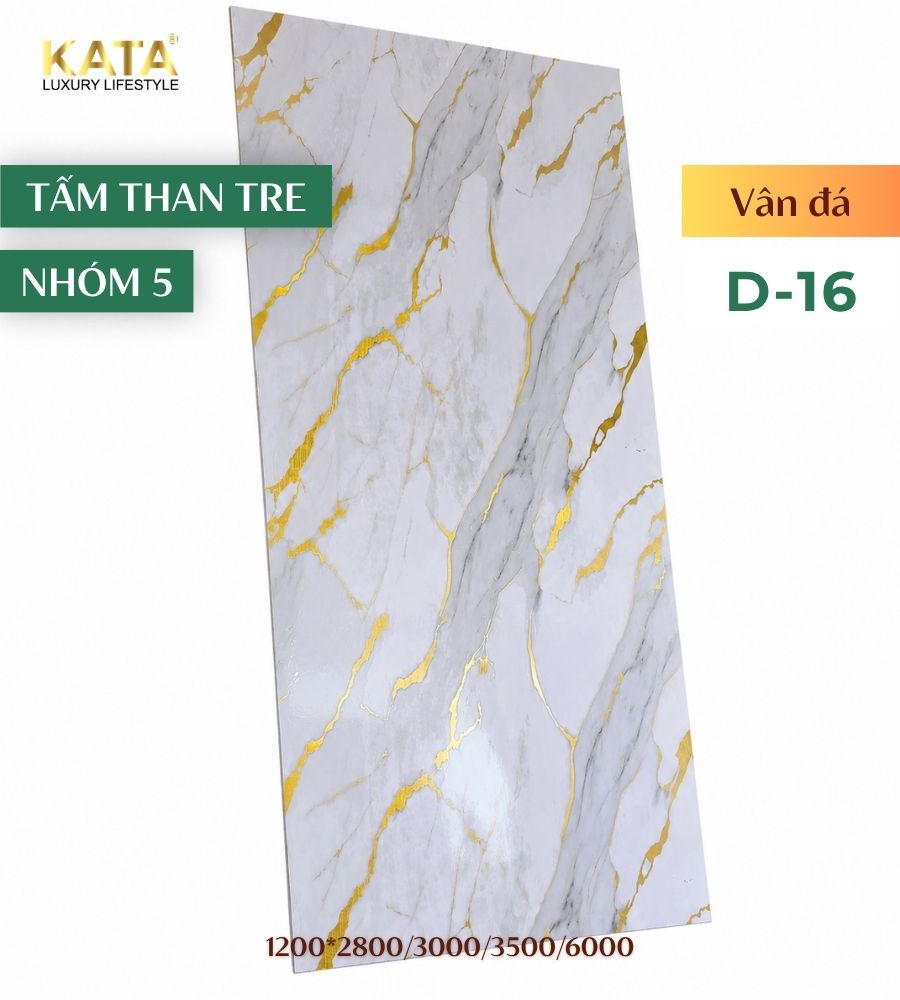 Tấm ốp than tre vân đá D-16