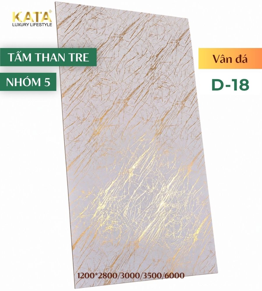 Tấm ốp than tre vân đá D-18