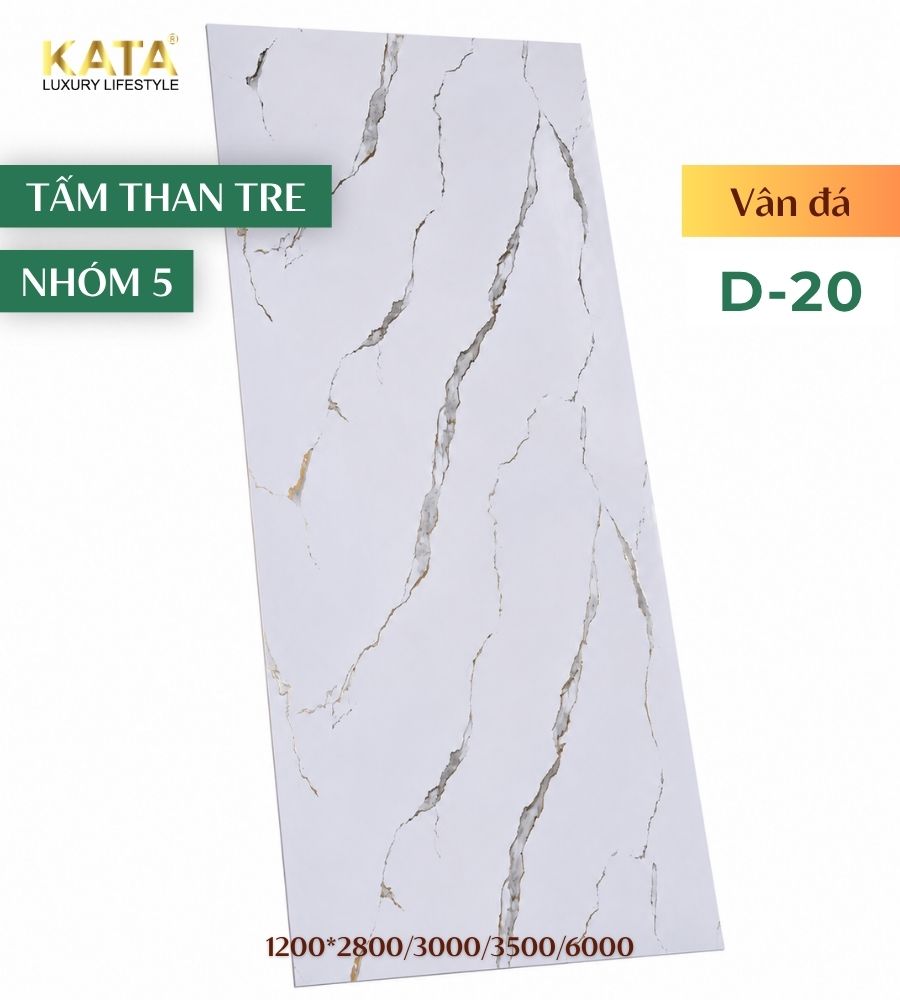 Tấm ốp than tre vân đá D-20