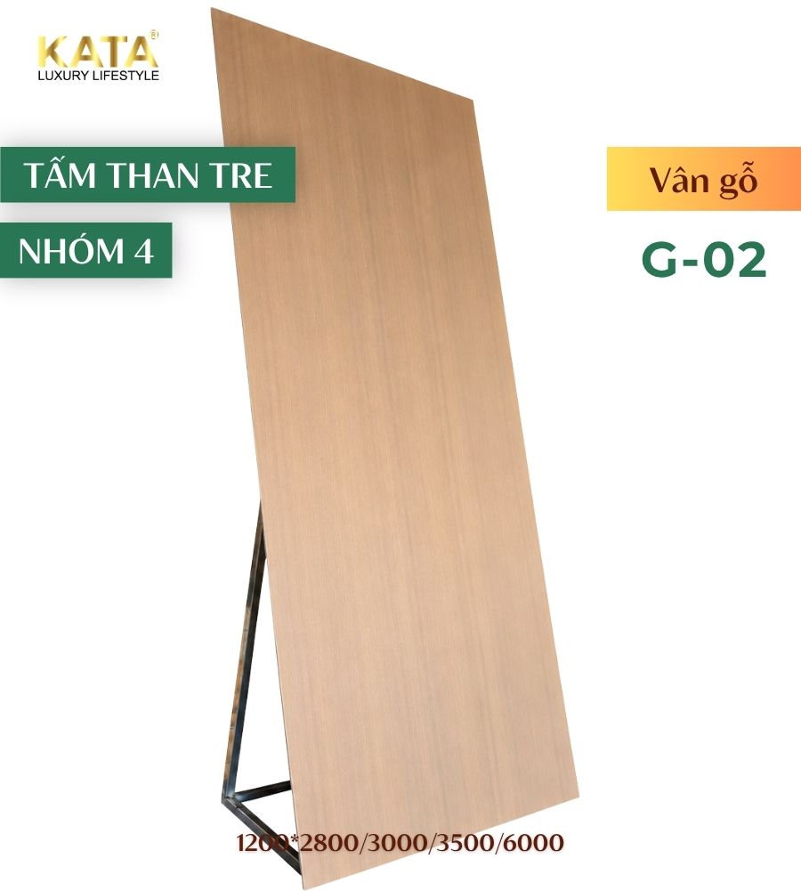 Tấm ốp than tre vân gỗ G-02