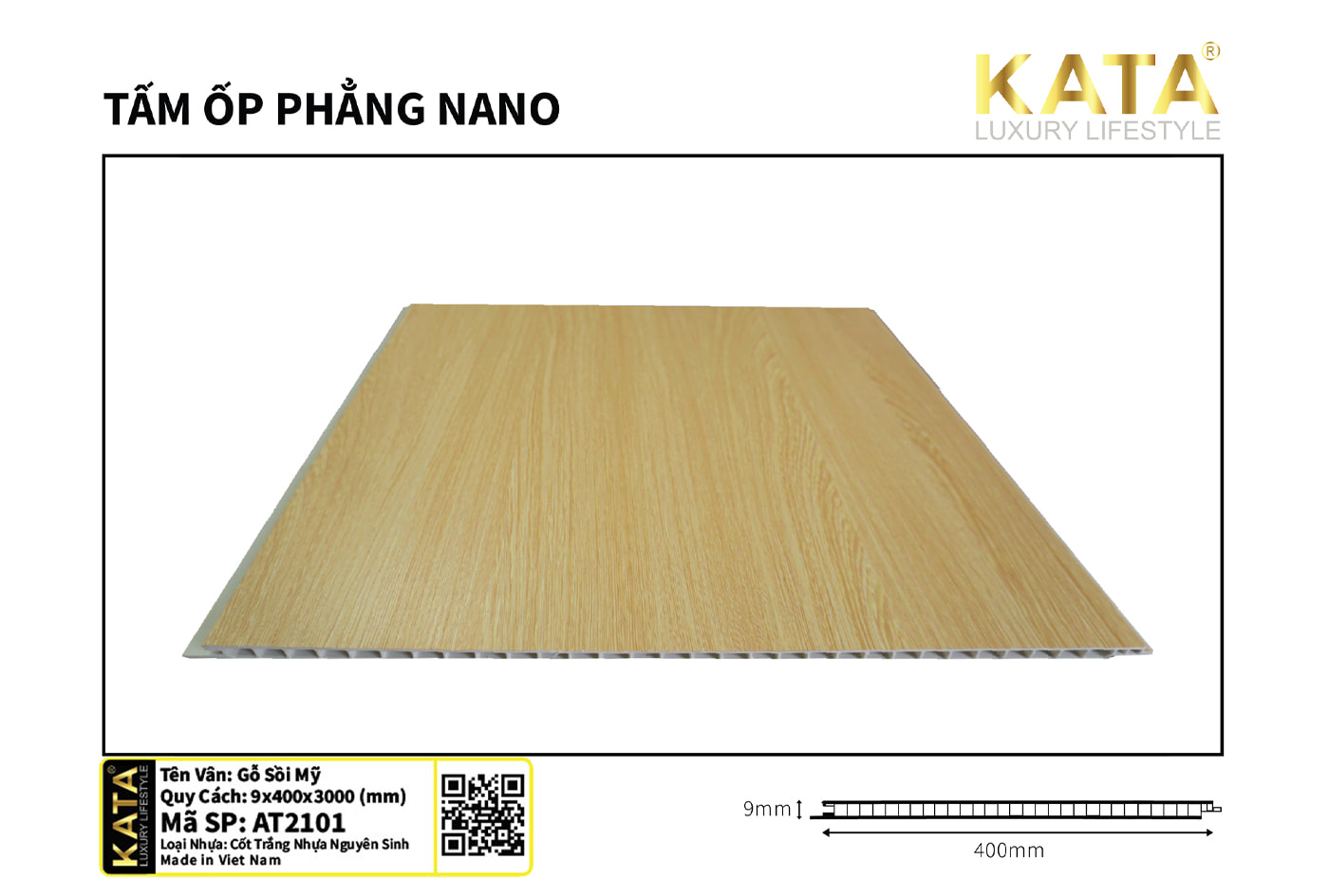 Tấm ốp nano AT2101 gỗ sồi mỹ