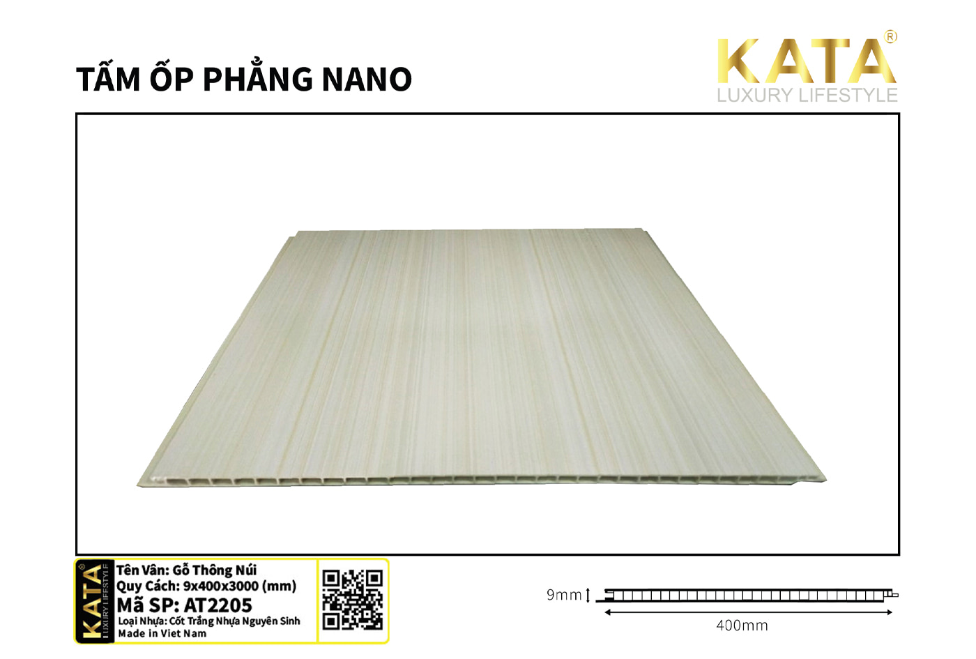 Tấm ốp nano AT2205 gỗ thông núi