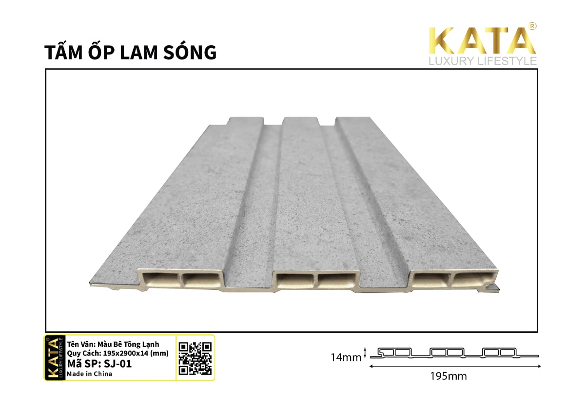 Tấm ốp lam sóng màu bê tông lạnh SJ-01