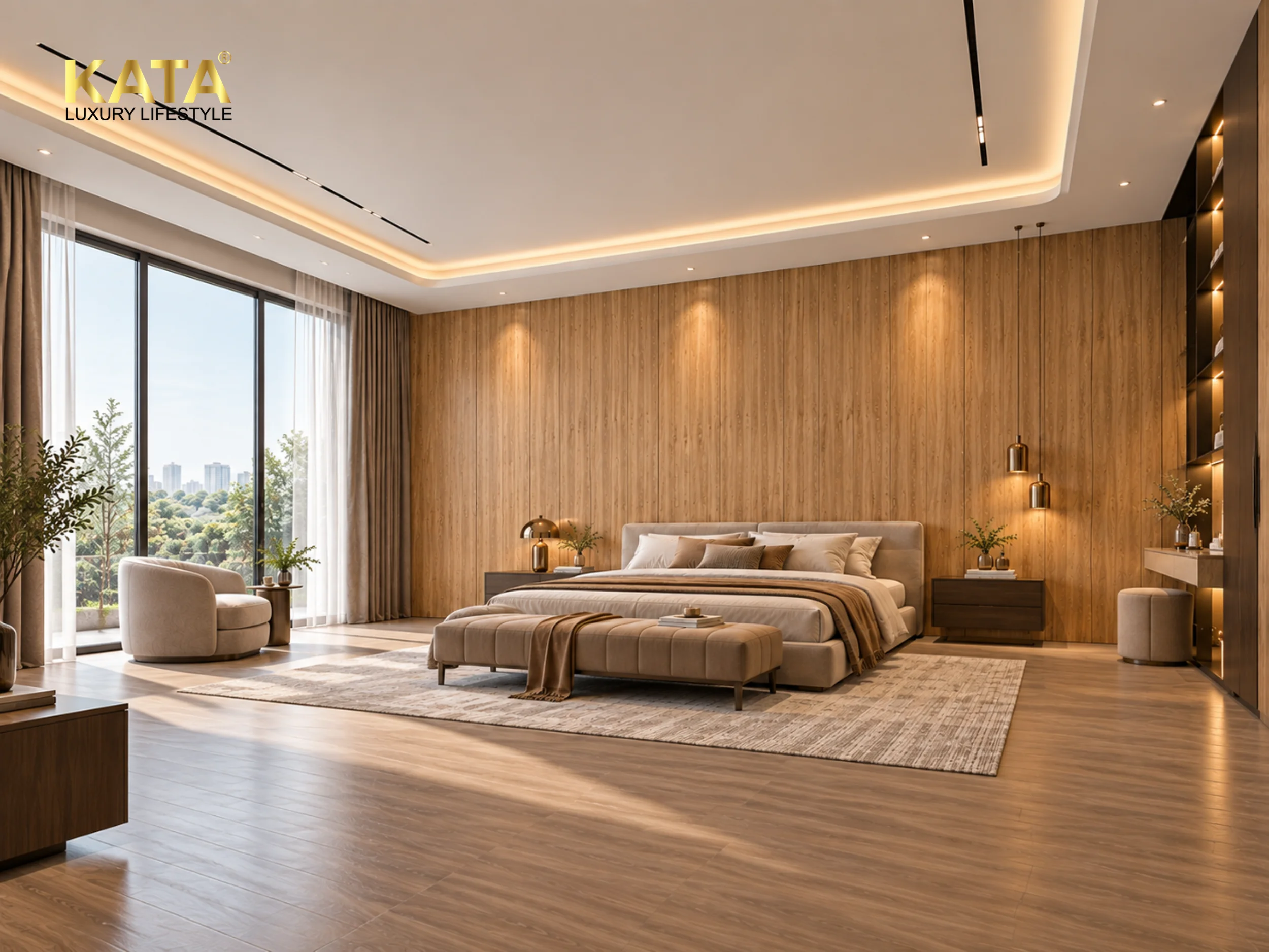 Phối màu gỗ cho phòng ngủ