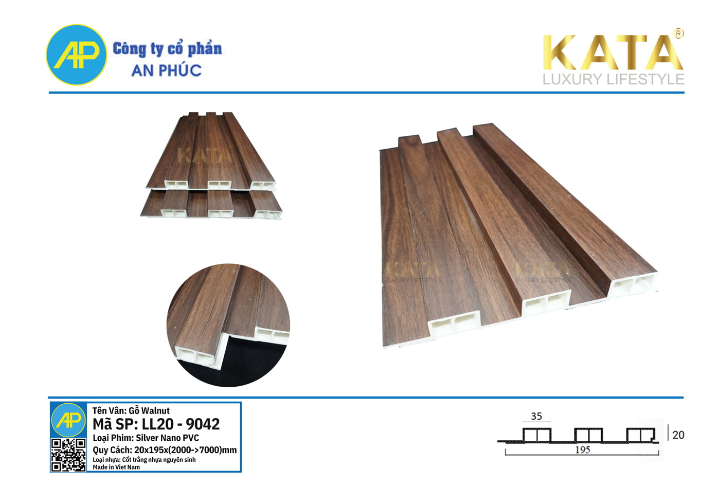 Tấm ốp lam sóng lớn cao LL20-9042