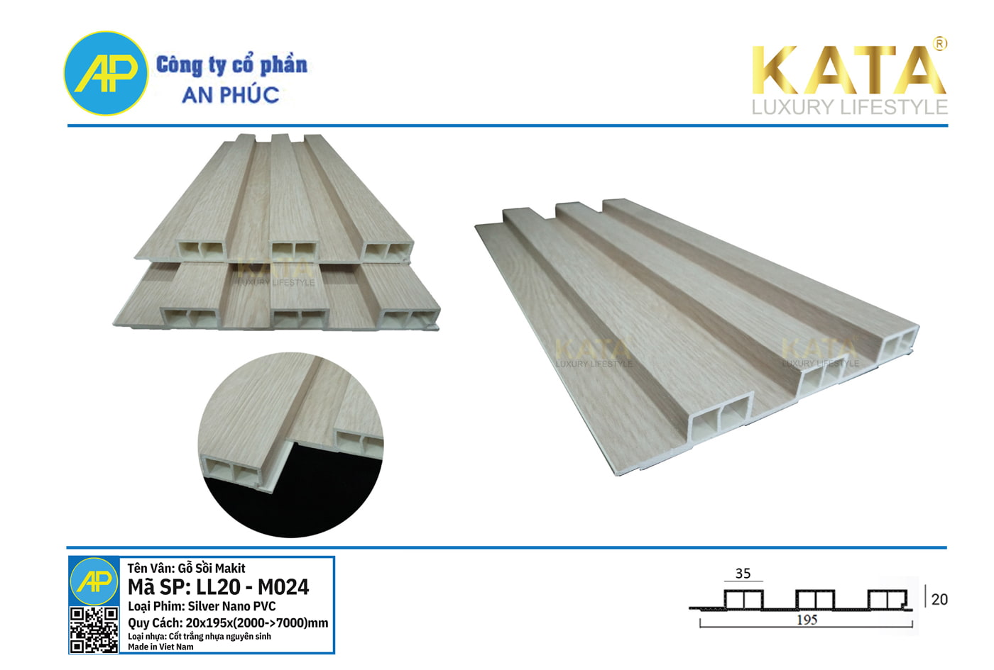 Tấm ốp lam sóng lớn cao LL20-M024