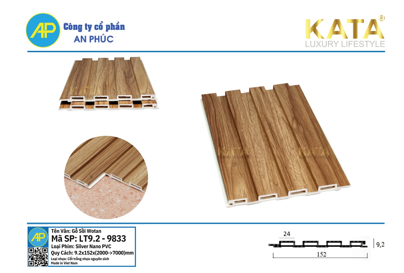 Tấm ốp lam sóng thấp 9833