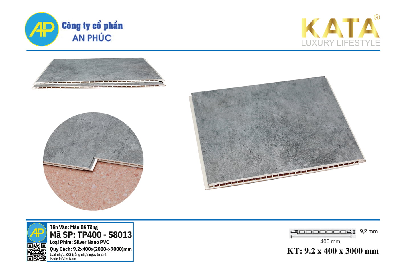 Tấm ốp nano phẳng 58013
