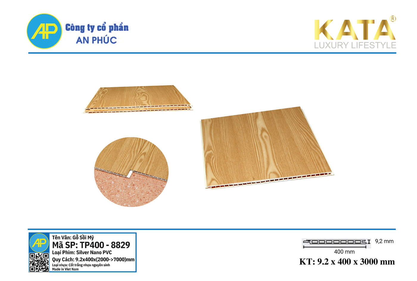 Tấm ốp nano phẳng 8829