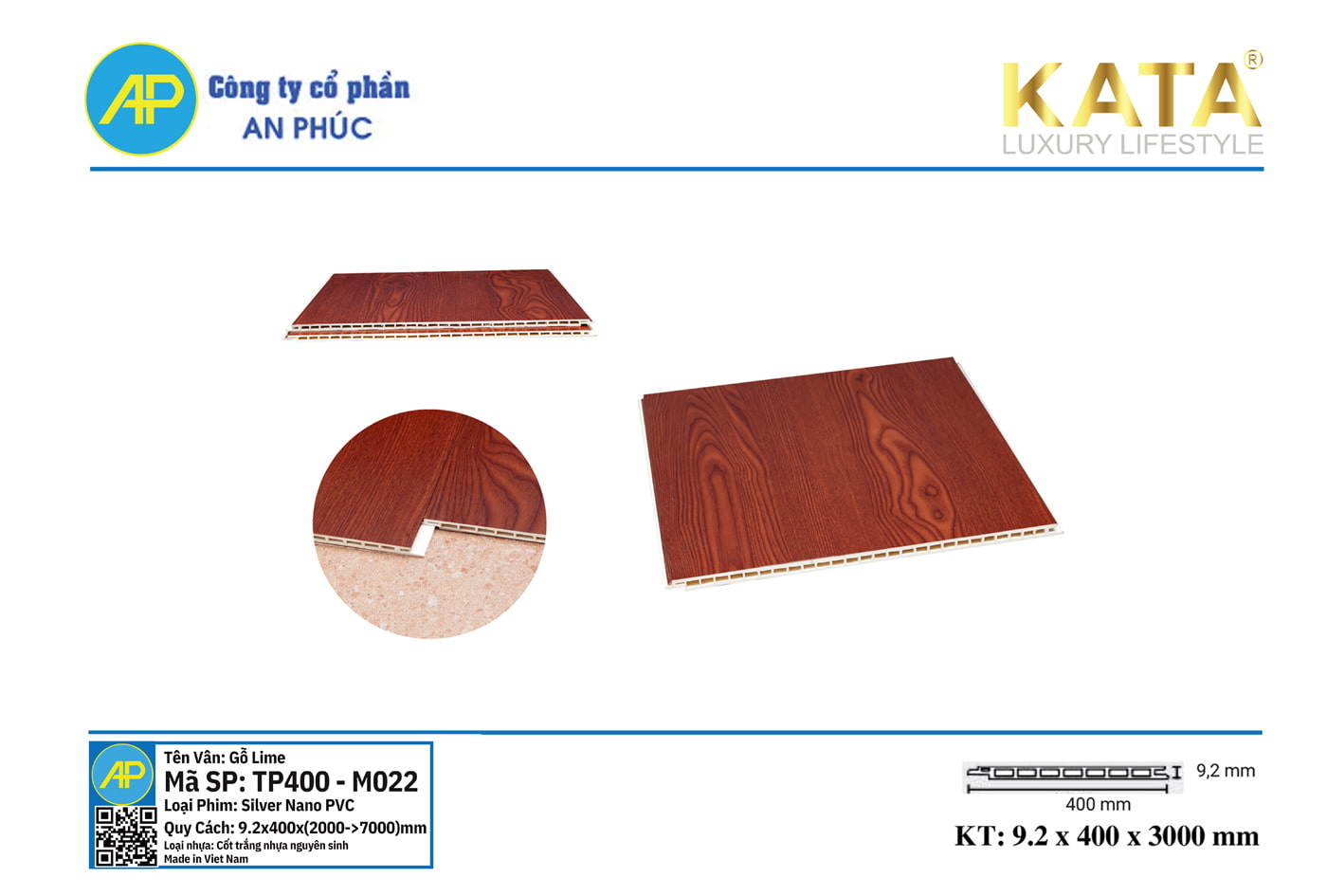 Tấm ốp nano phẳng M022
