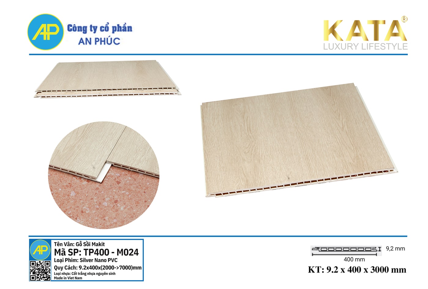 Tấm ốp nano phẳng M024