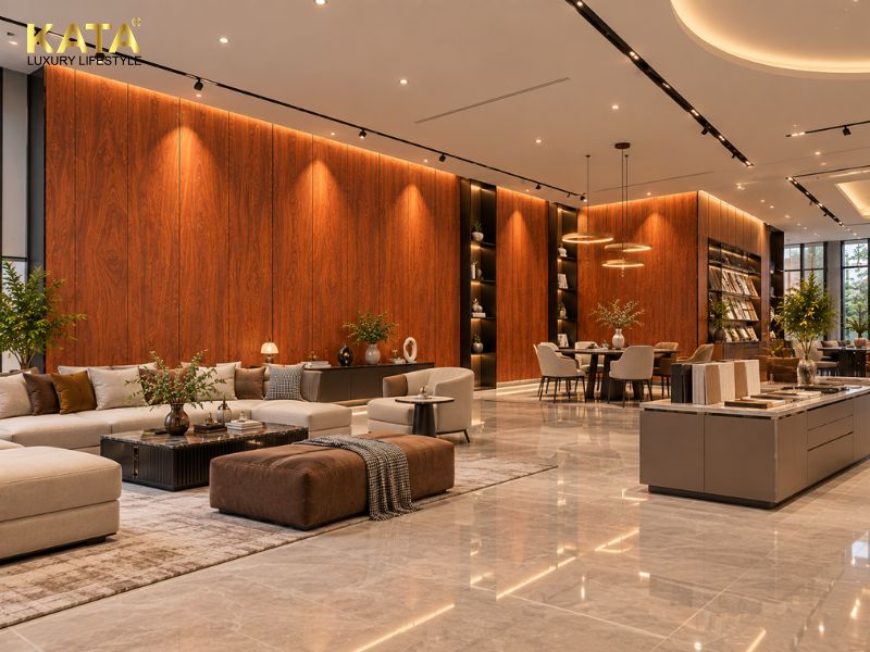 Tấm ốp Nano SM-19 tại showroom nội thất