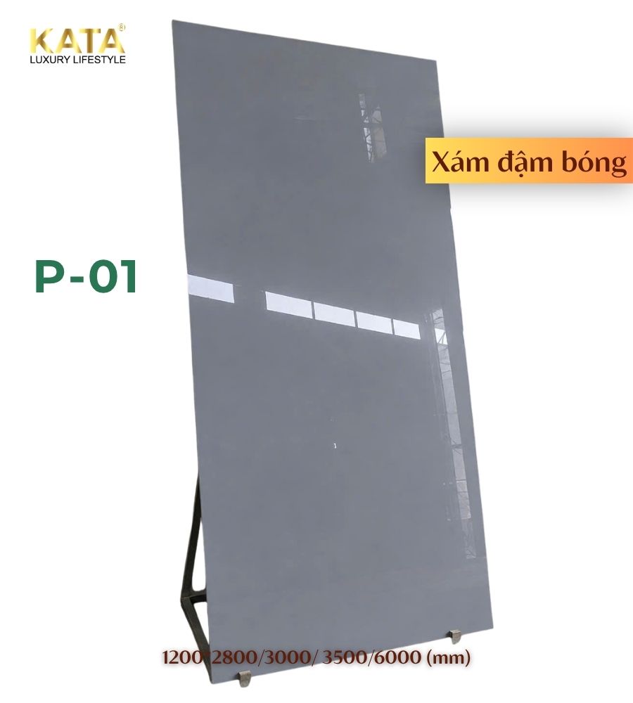 Tấm ốp than tre trơn bóng pet P-01