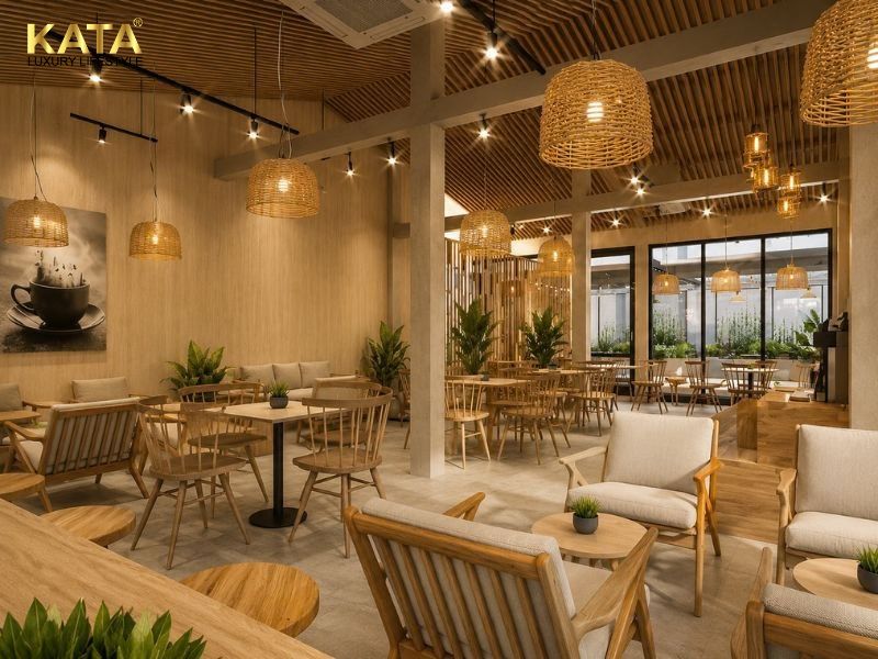 Tấm ốp Nano tại quán cafe